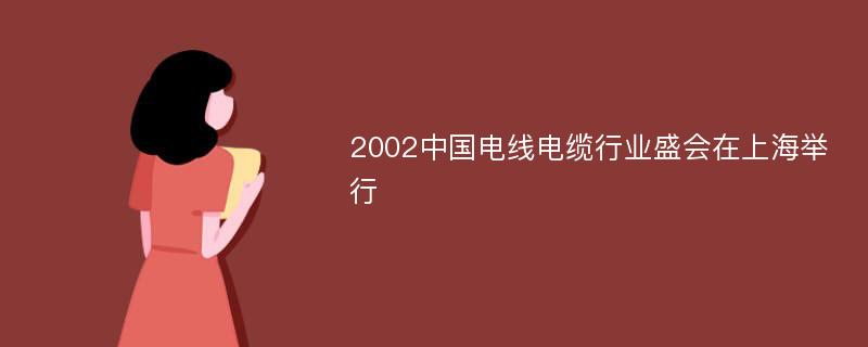 2002中国电线电缆行业盛会在上海举行