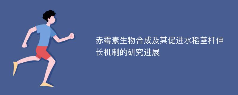 赤霉素生物合成及其促进水稻茎杆伸长机制的研究进展