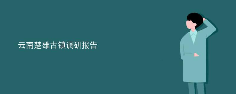 云南楚雄古镇调研报告